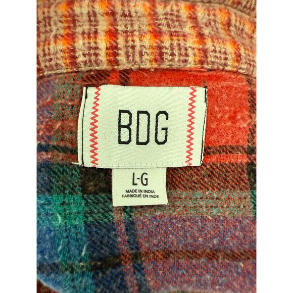 Urban Outfitters Patchwork BDG Robbie Spliced Flannel Button Down Size Large - Picture 5 of 9